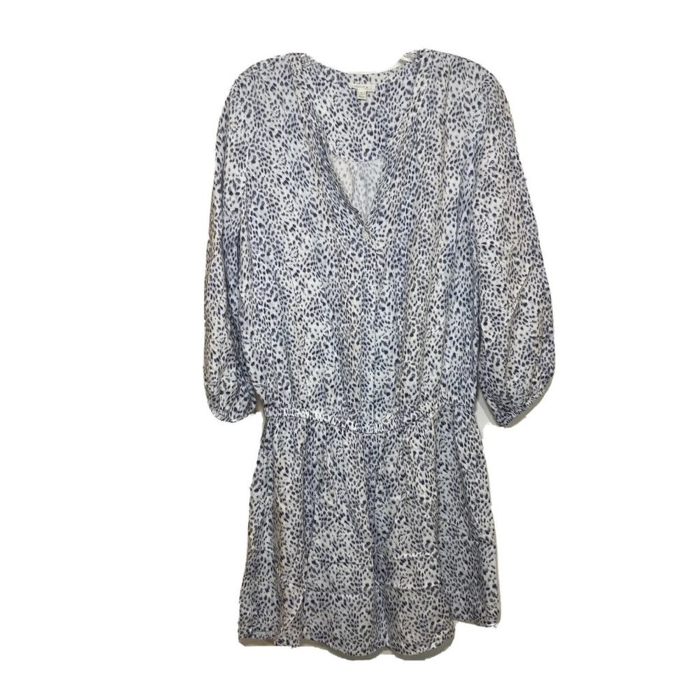 Soft Joie Womens Medium Dress White Gray Capriana Blouson Mini